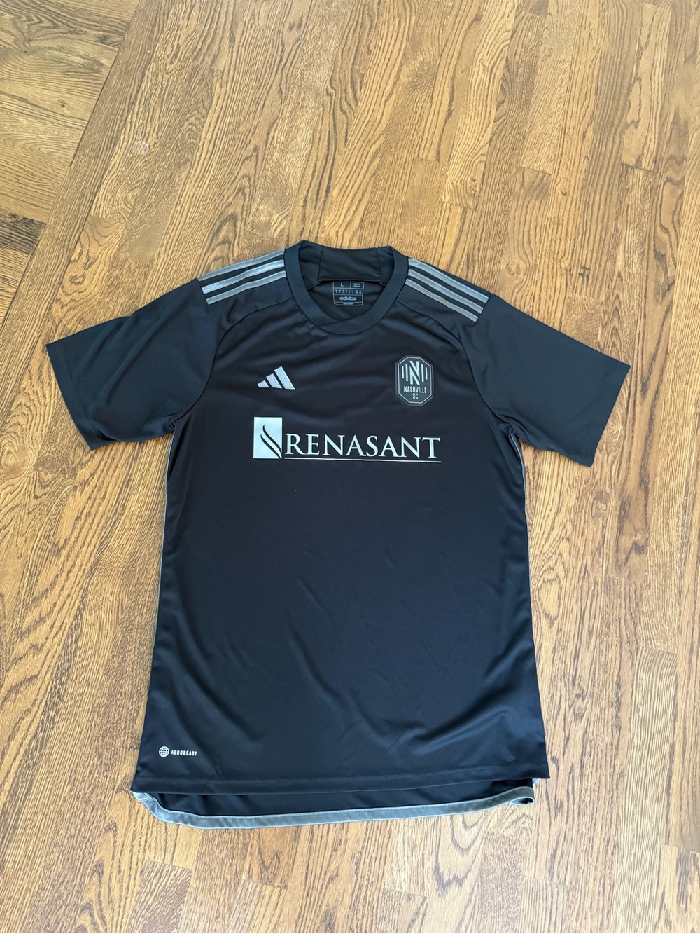 Nashville SC 2023 Adidas Away Jersey Men’s Size L Black Slim Fit MLS Johnny Cash
